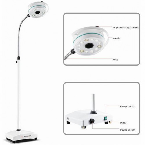 KWS® KD-2012D-3 Veterinary Surgical LED Shadowless Lamp (With Base, Stand Type)
