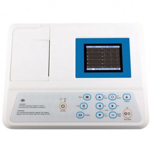 Veterinary Three Channels ECG Machine Automatic Arrythmia Analysis Medical Equipment