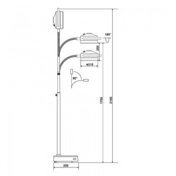 KWS® KD-2012D-3 Veterinary Surgical LED Shadowless Lamp (With Base, Stand Type)