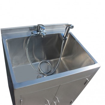 Veterinary Pet Cage Washing Sink Overall 304 Stainless Steel WT-42