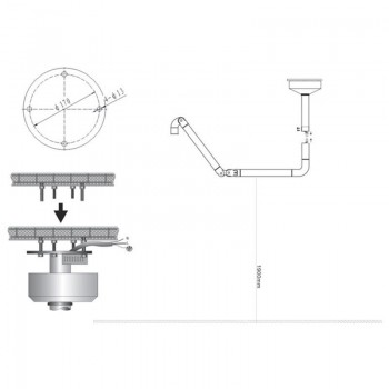 KWS KD-2012D-3C 36W LED Veterinary Surgical Lighting CE Ceiling Mounted