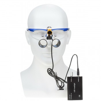 Veterinary 5W LED Head Light + Filter & Belt Clip for Binocular Loupes Black