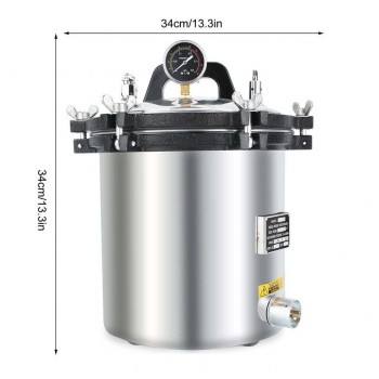 18L Veterinary /Dental/ Tattoo Autoclave Sterilization High Pressure Steam Sterilizer