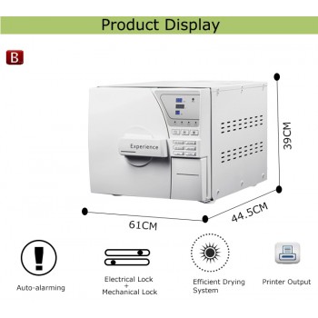 Veterinary 8-23L Mini Autoclave Sterilizer Vacuum Steam With Printer