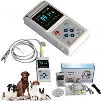 CONTEC CMS60D-VET Veterinary Pulse Oximeter Vet SPO2 Pulse Rate Monitor Ear/Tong...
