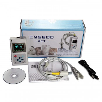 CONTEC CMS60D-VET Veterinary Pulse Oximeter Vet SPO2 Pulse Rate Monitor Ear/Tongue SPO2 Sensor