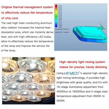 HFMED HF-L3+3 Veterinary Led Surgical Light Ceiling Operation Lamp CE ISO FDA Approved