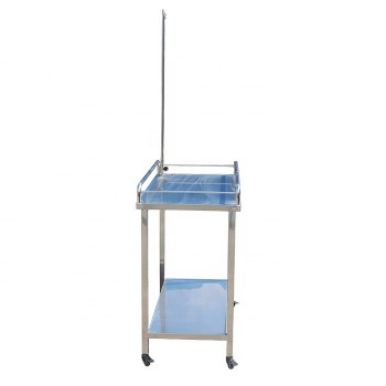 Mobile Simple Pet Infusion Table WT-35 Height can be adjusted (Stainless Steel Material)
