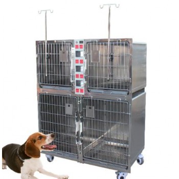 Veterinary Cage Banks Stainless Steel Animal Hospitalization Cage Veterinary Oxy...
