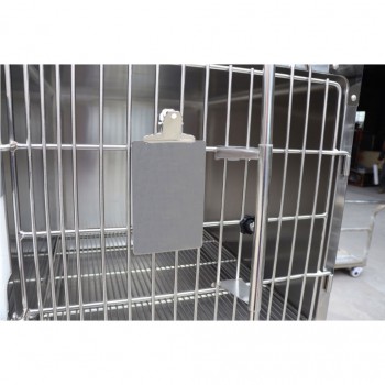 Veterinary Stainless Steel Animal Hospitalization Cage Pet Infusion Chamber - 4 Units