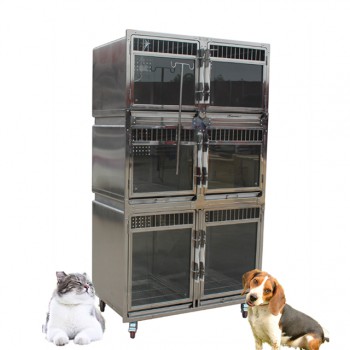 Veterinary Medical Cages Stainless Steel Dog Cages Oxygen Cage Veterinary icu Chamber - 4 Units