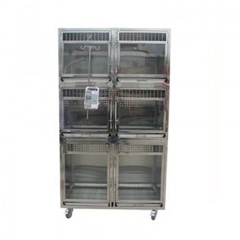 Veterinary Medical Cages Stainless Steel Dog Cages Oxygen Cage Veterinary icu Chamber - 4 Units