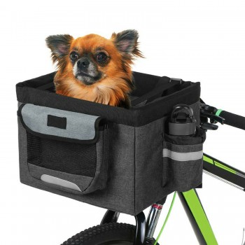 Portable Pet Bike Baskets Small Pet Cat Dog Bag Carrier