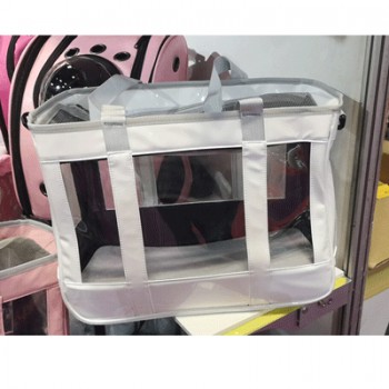 Portable Transparent Bag Pet Carrier Bag Dog Cat Zipper Handbag