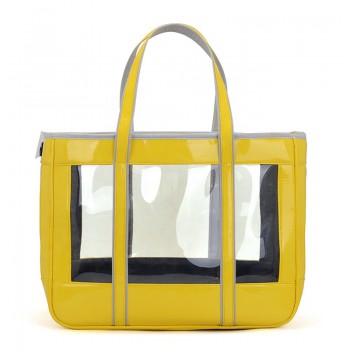 Portable Transparent Bag Pet Carrier Bag Dog Cat Zipper Handbag