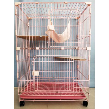Veterinary Breathable Cat Cages Pet Cat Cattery Large 2 Layers