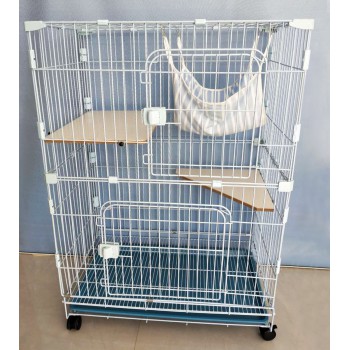 Veterinary Breathable Cat Cages Pet Cat Cattery Large 2 Layers