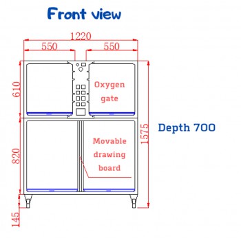 Veterinary Hospital Stainless Steel Oxygen Chamber Cage Animal Hospitalization Cage - 4 Units