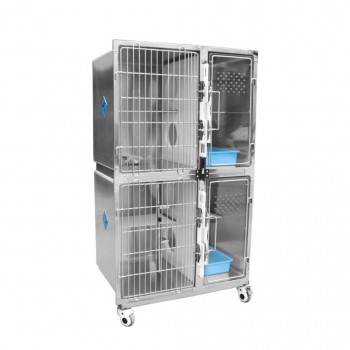 Veterinary Stainless Steel Pet Cage Mobile Dog Cat Cage WTC-02 - 4 Units
