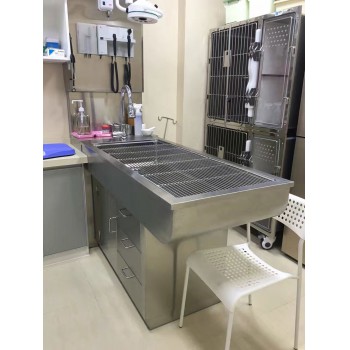 Vet Clinic Multifunctional Stainless Steel Pet Surgical Examination Table WT-16 With Facuets