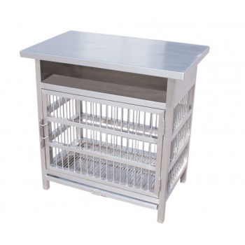 Veterinary stainless steel examination operating table WT-31with pet cage