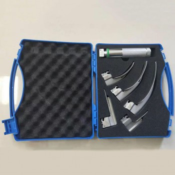 Veterinary Pet Anesthesia Laryngoscope Kit LED Cold Light With 5 Size Lenses