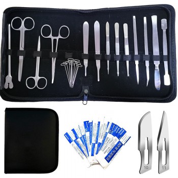 34pcs Scalpel Tool Set Stainless Steel Dissection Scissors Anatomical Tweezers N...