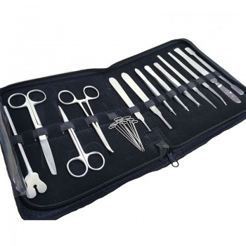 34pcs Scalpel Tool Set Stainless Steel Dissection Scissors Anatomical Tweezers Needle