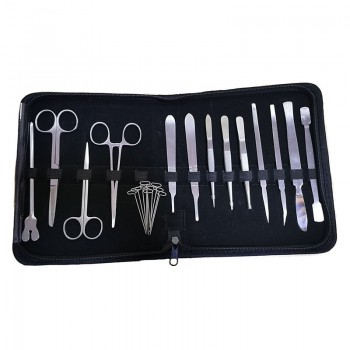 34pcs Scalpel Tool Set Stainless Steel Dissection Scissors Anatomical Tweezers Needle