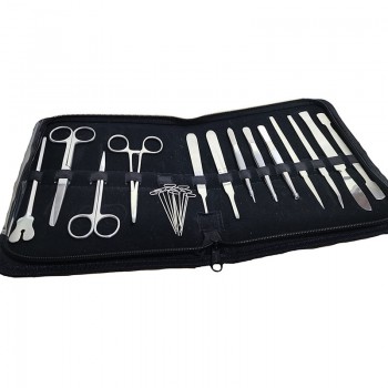34pcs Scalpel Tool Set Stainless Steel Dissection Scissors Anatomical Tweezers Needle