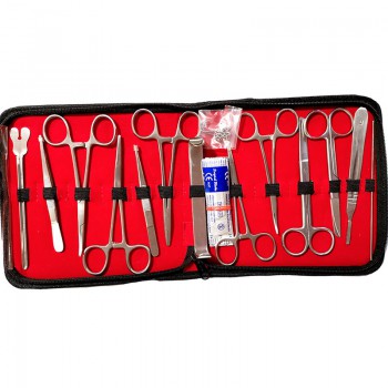 26Pcs Veterinary Anatomy Tool Set Anatomical Needle Scissors Tool