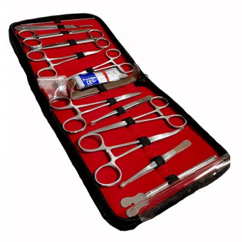 26Pcs Veterinary Anatomy Tool Set Anatomical Needle Scissors Tool