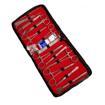 26Pcs Veterinary Anatomy Tool Set Anatomical Needle Scissors Tool