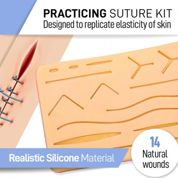 Veterinary Suture Instruments Silicone Suture Practice Tool