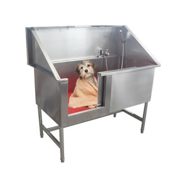 Stainless Steel Dog Cat Pet Sliding-door Bath Sink WT-11