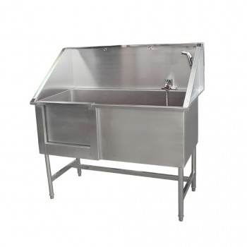 Stainless Steel Dog Cat Pet Sliding-door Bath Sink WT-11