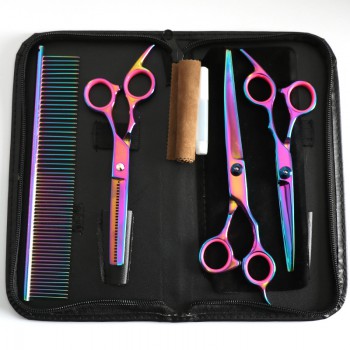 Pet Grooming Kit Dog Cat Clippers Scissors Professional Hair Trimmer