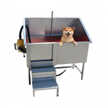 Stainless Steel Dog Cat Pet Pedal Bath Sink WT-12 With Hair Drier Machine And Sl...