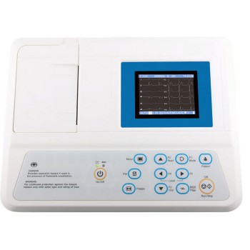 Veterinary Three Channels ECG Machine Automatic Arrythmia Analysis Medical Equipment