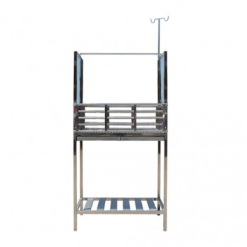 Veterinary Stainless Steel Movable Infusion Table WT-37 With Glass Baffle