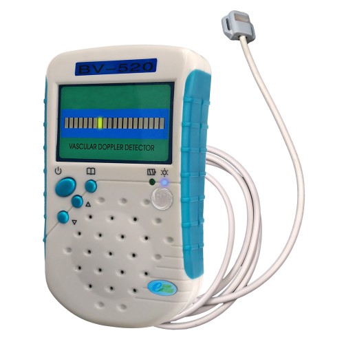 Veterinary Vascular Doppler Vet Ultrasound BV520 (9mhz Flat Probe Detect Animal Blood Flow Velocity)