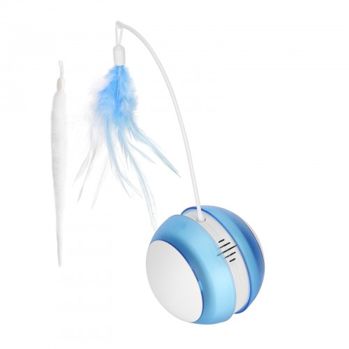 Feather Teaser Toy Electric Cat Pet Toys Interactive Rotating Funny Teaser Toys