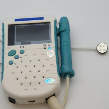 Veterinary Ultrasonic Vascular Doppler Detector BV-520T-S Unidirection Waveform Recorder Fflat Probe