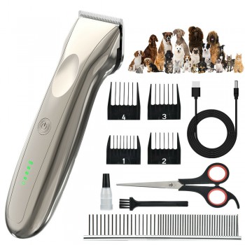 Rechargeable Dog Grooming Kit Low Noise Dog Shaver Clippers for Dogs and Cats