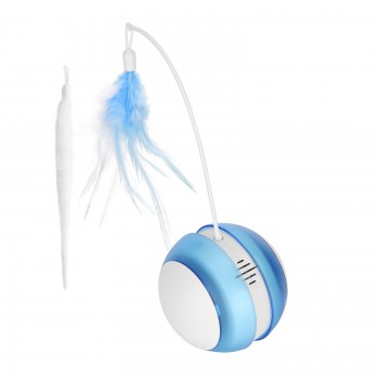 Feather Teaser Toy Electric Cat Pet Toys Interactive Rotating Funny Teaser Toys