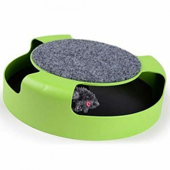 Interactive Cat Toys Mouse Catch Kitten Toy 4x Extra Running Mice Scratching Pad