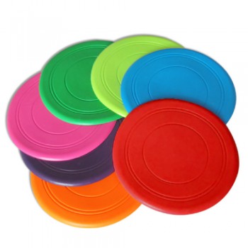 2×Soft Dog Frisbee Toy Silicone Pet Race Training Throwing Flying Disc Toys