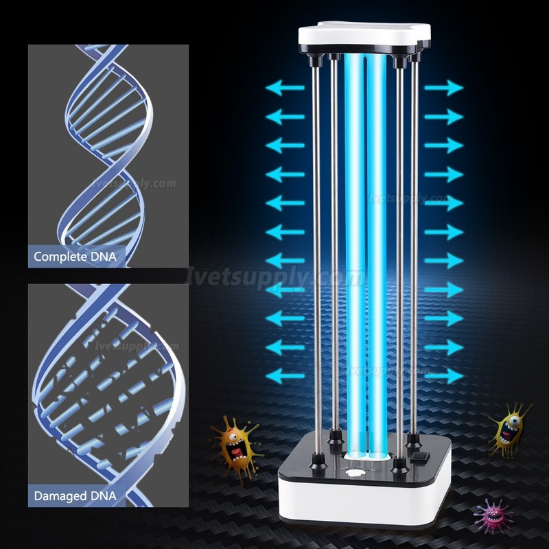 36W Ultraviolet + Ozone Germicidal Lamp UV Sterilization Quartz Lights with Remote