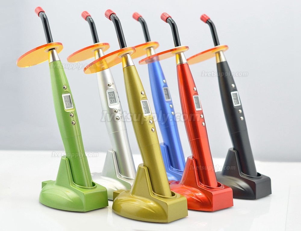 Veterinary 5W Wireless Cordless Dental LED Curing Light Lamp 1500mw Black Woodpecker Style Veterinary 5W Wireless Cordless Dental LED Curing Light Lamp 1500mw Black Woodpecker Style