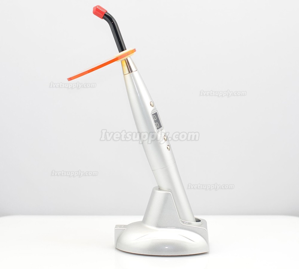 Veterinary 5W Wireless Cordless Dental LED Curing Light Lamp 1500mw Black Woodpecker Style